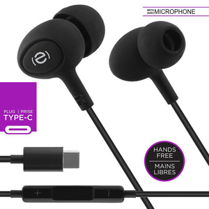 Escape USB-C In-Ear Earphones with Mic, Black