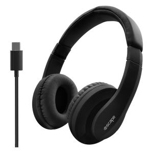 Escape USB-C Wired Headphones with Mic, Black