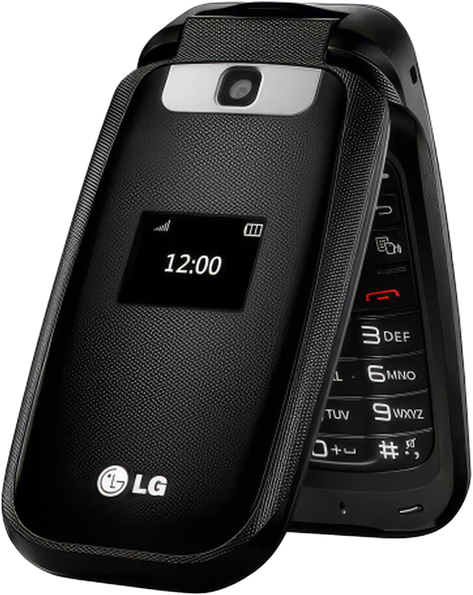 LG F4NR flip phone, Black