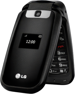 LG F4NR flip phone, Black
