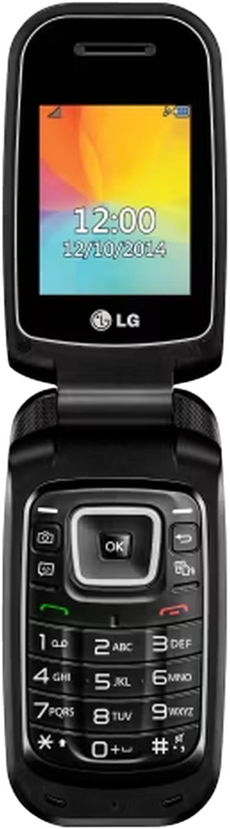 LG F4NR flip phone, Black