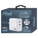 Mint 65W GaN Dual USB-C PD Fast Wall Charger